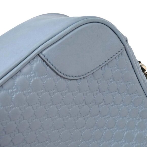 Gucci Light Blue Micro Guccissima Crossbody Bag 449413 213317 115939 - Picture 4 of 10